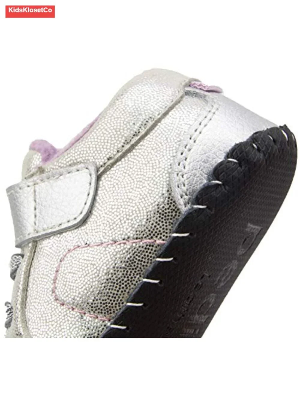 Baby Girls Leather Mary Jane Flats Hook-and-Loop Closure